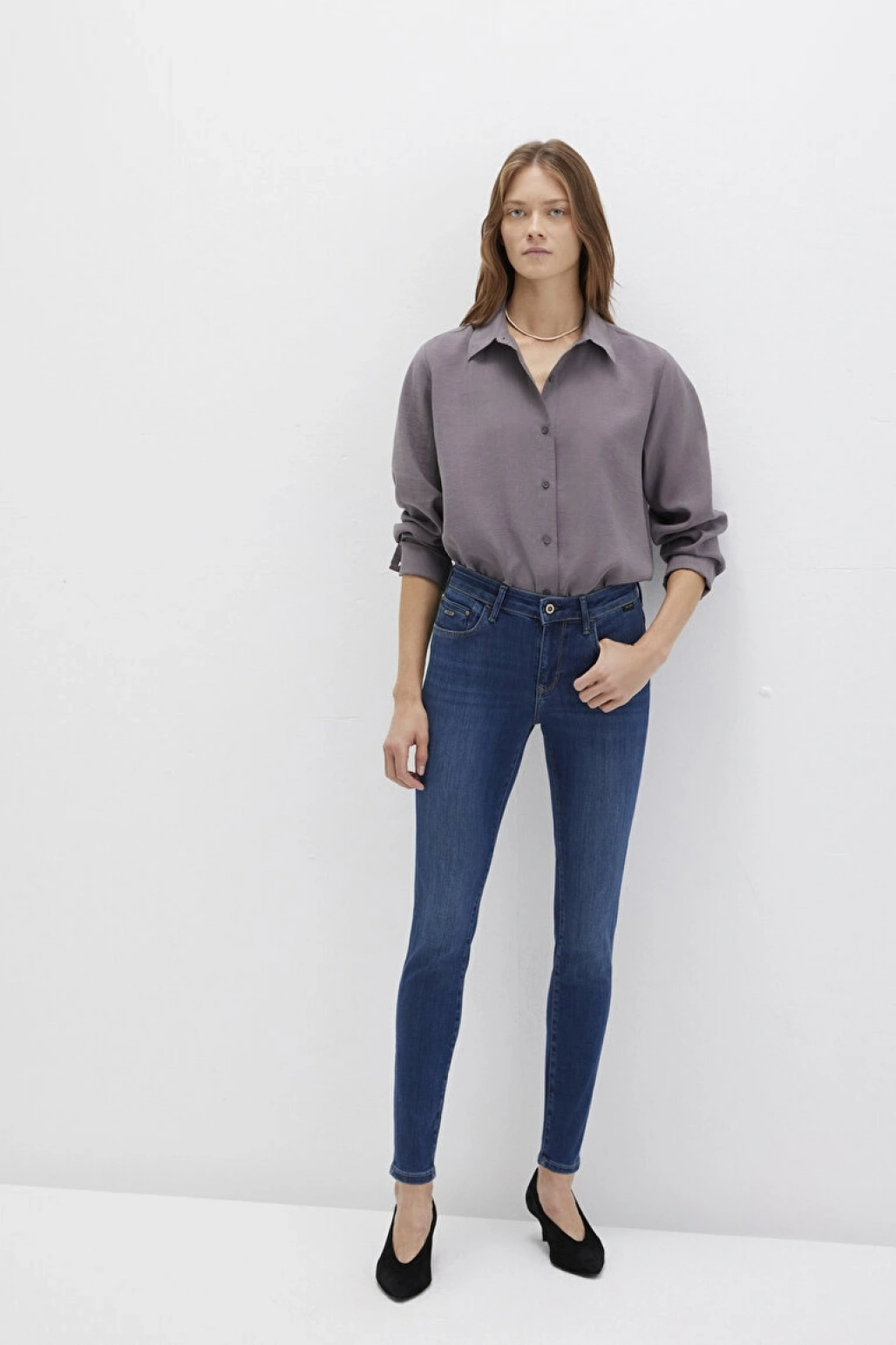 Tess Gold Premium Indigo Mavisi Jean Pantolon