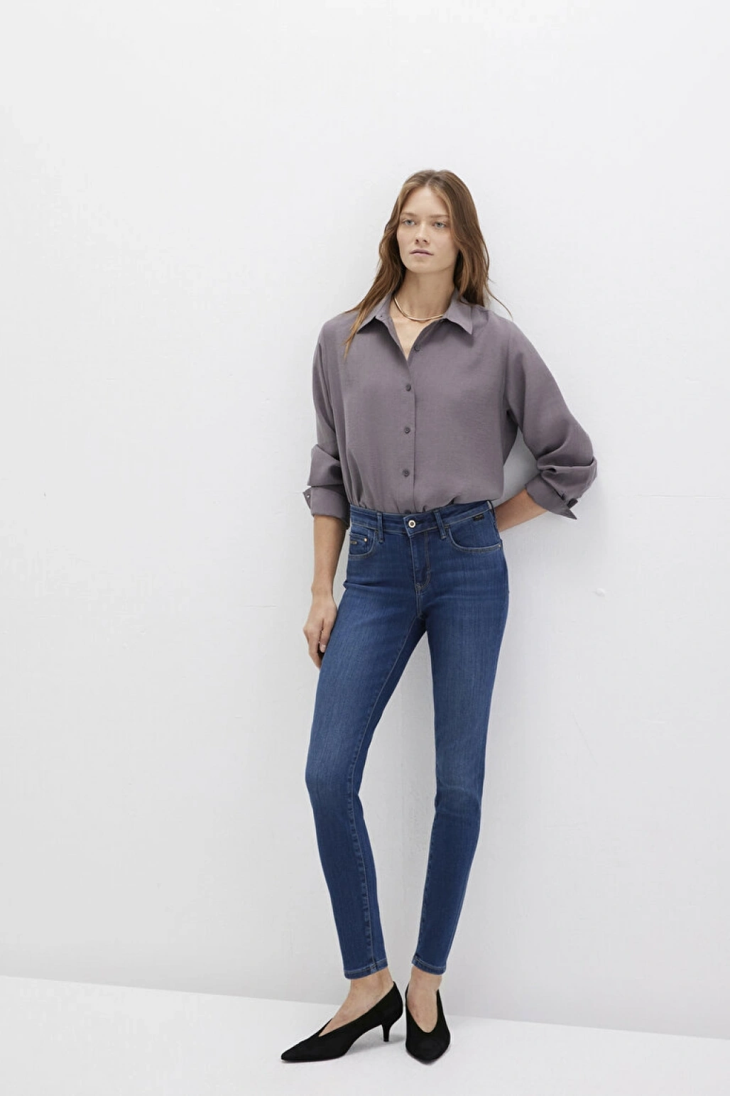 Tess Gold Premium Indigo Mavisi Jean Pantolon