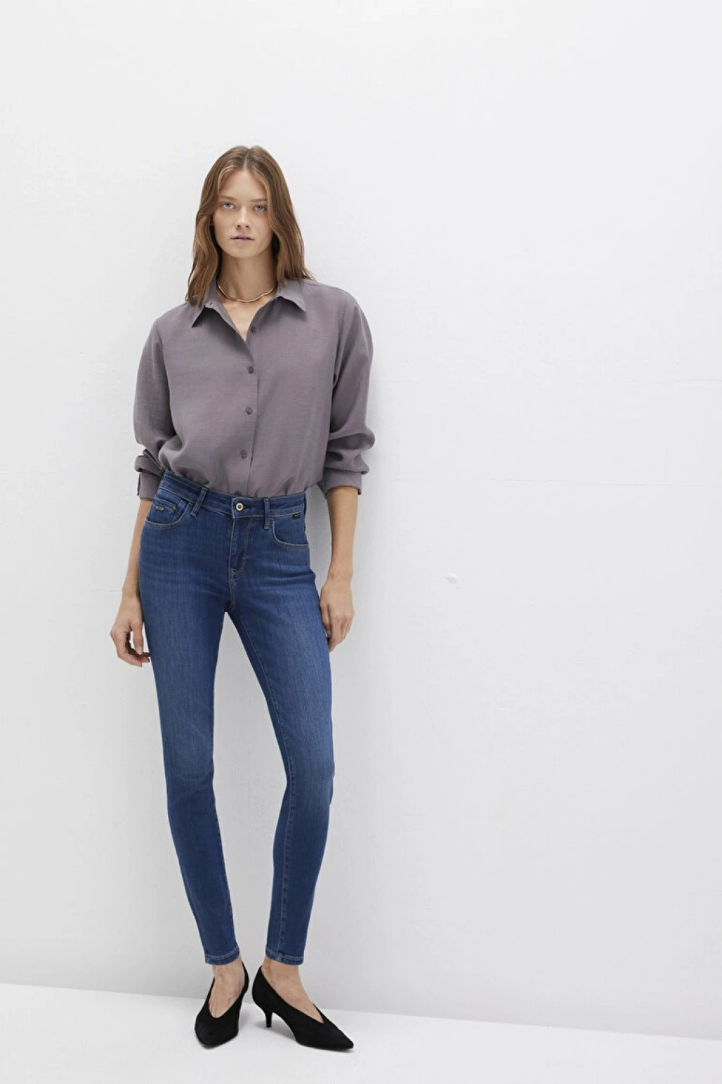 Tess Gold Premium Indigo Mavisi Jean Pantolon