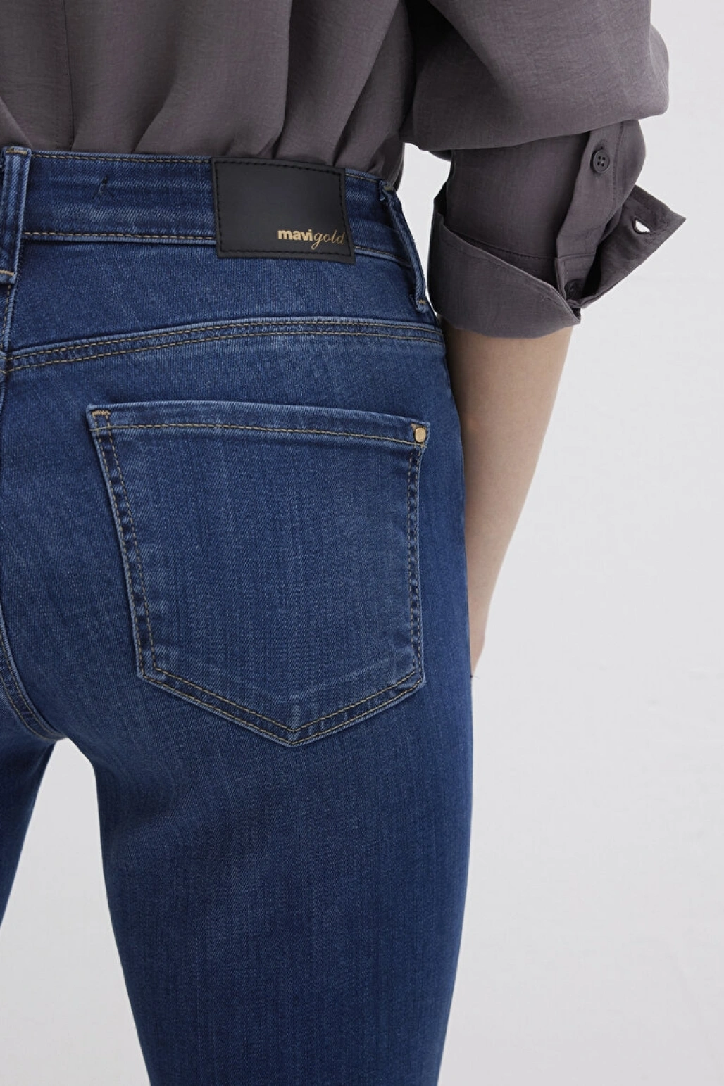 Tess Gold Premium Indigo Mavisi Jean Pantolon