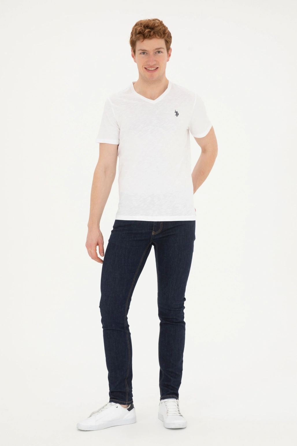 U.S. Polo Assn. Erkek Beyaz Basic Tişört Beyaz