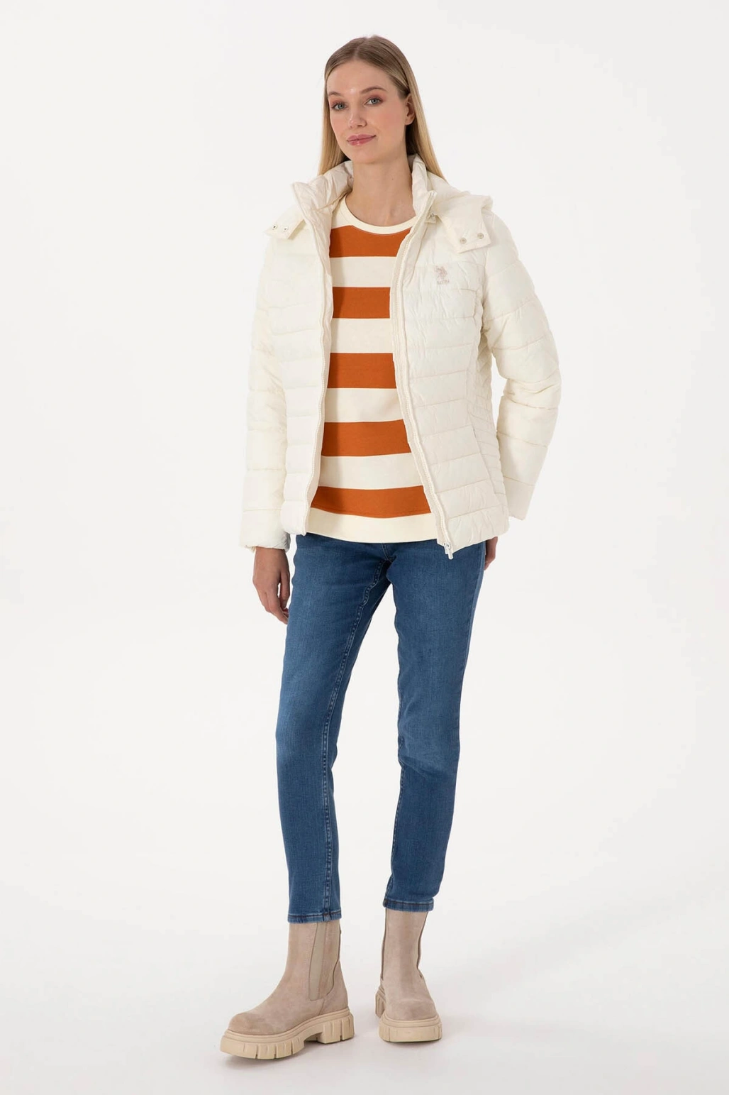 U.S. Polo Assn. Arancıa25K Ekru Kadın Mon