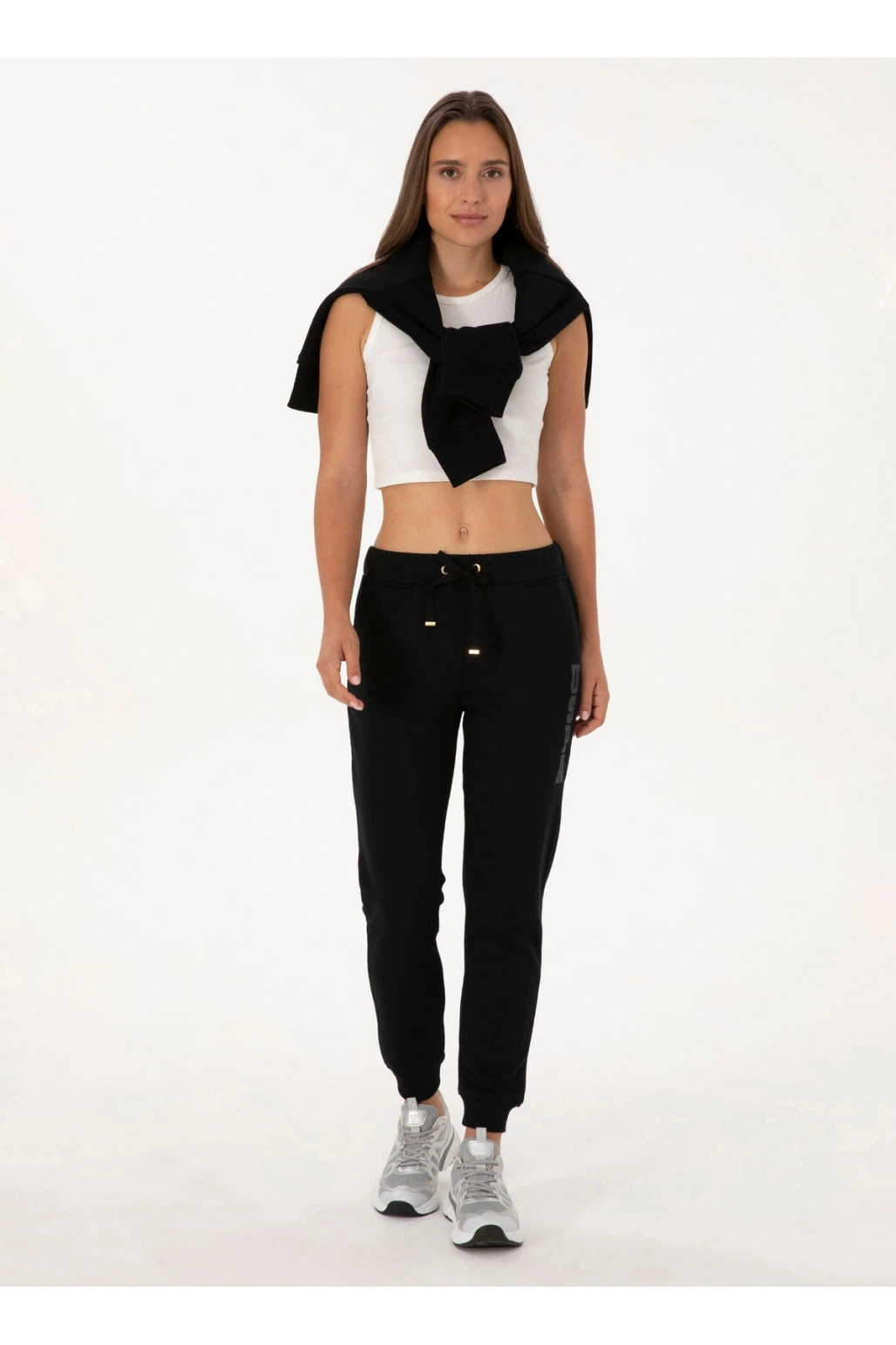 U.S. Polo Assn. Siyah Kadın Regular Fit Eşofman Altı