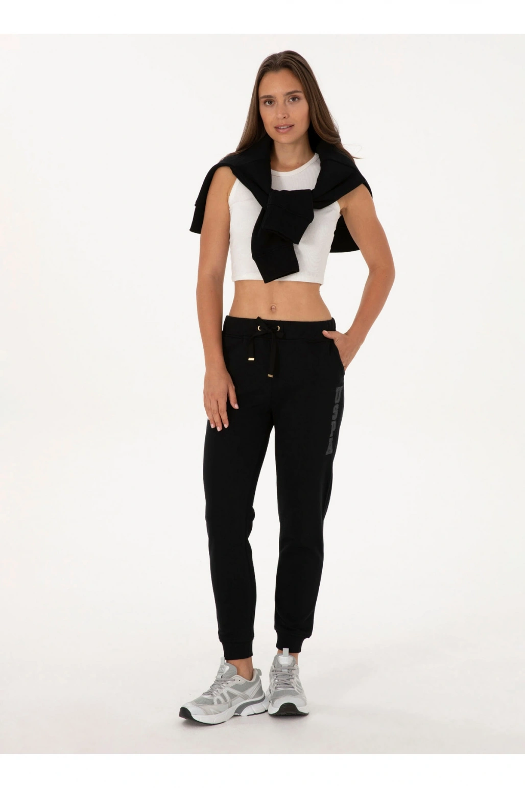 U.S. Polo Assn. Siyah Kadın Regular Fit Eşofman Altı