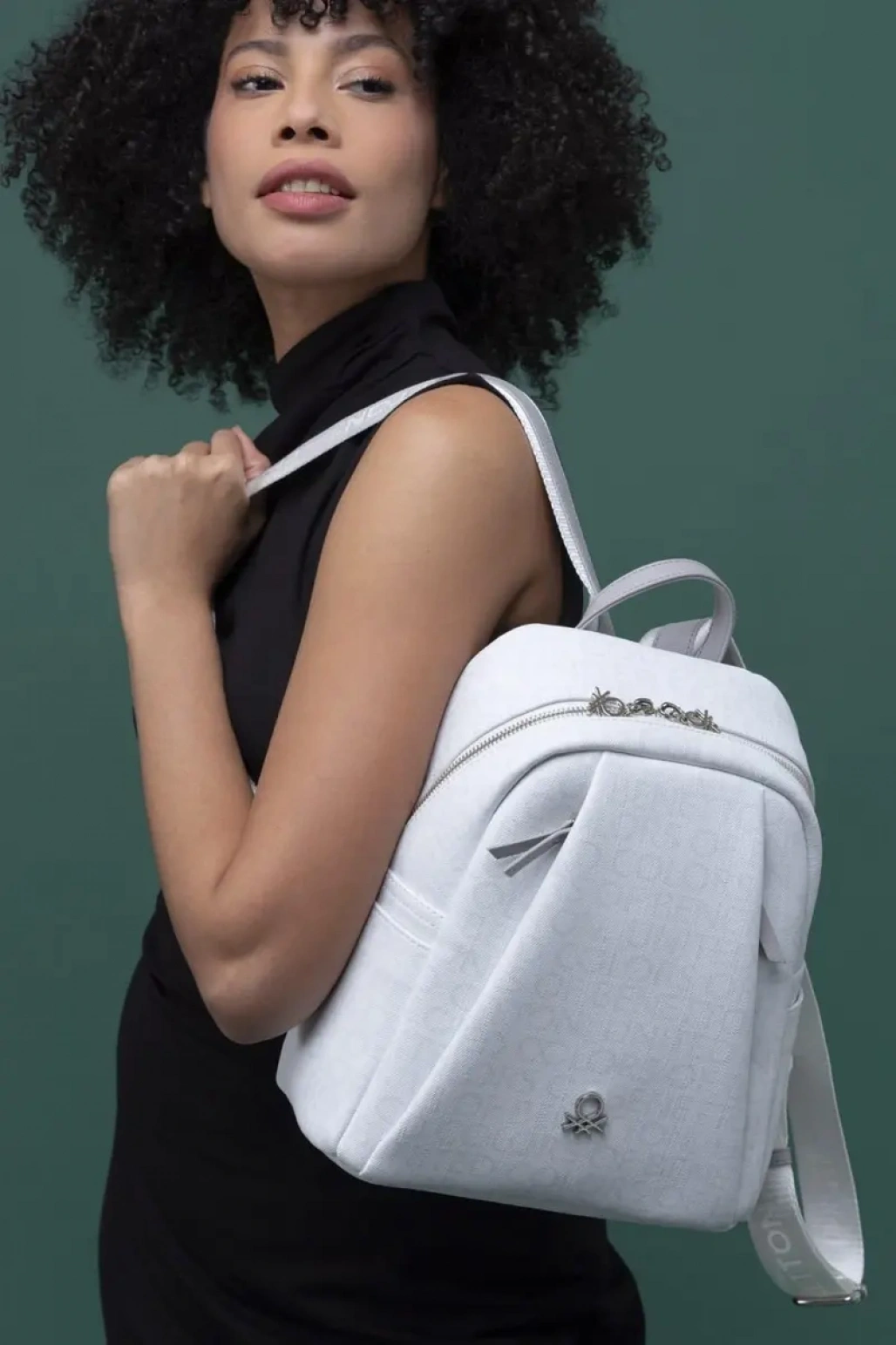 United Colors Of Benetton Kadın Sırt Çantası BNT_1281 Beyaz-A.Gri