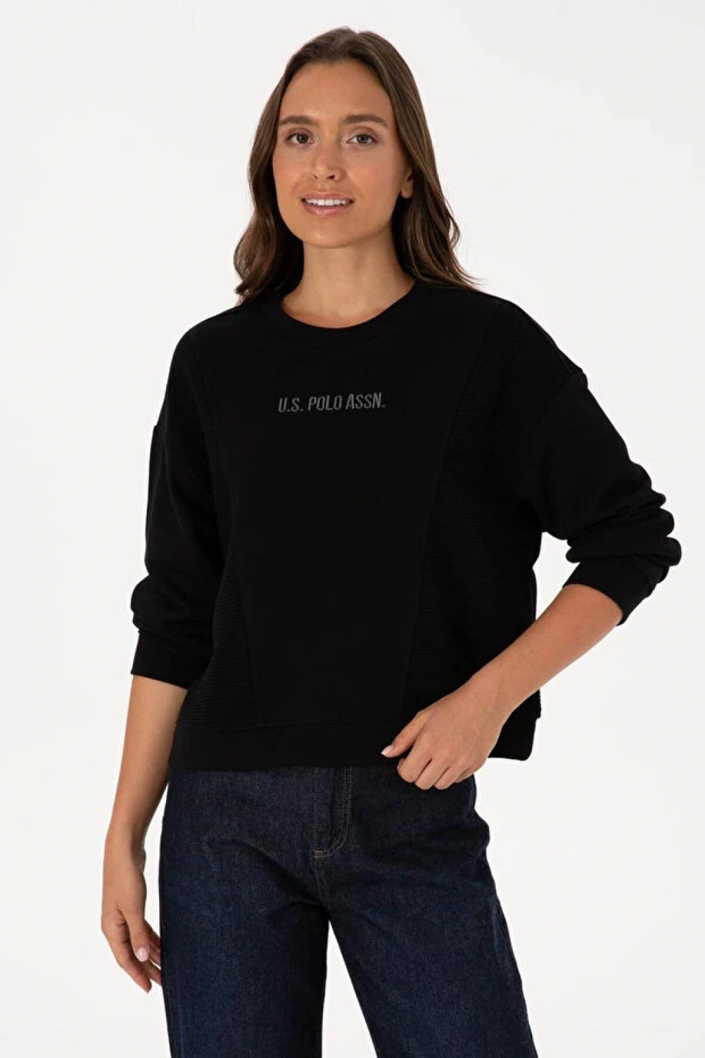 U.S. Polo Assn. Gatas Siyah Kadın Sweatshirt