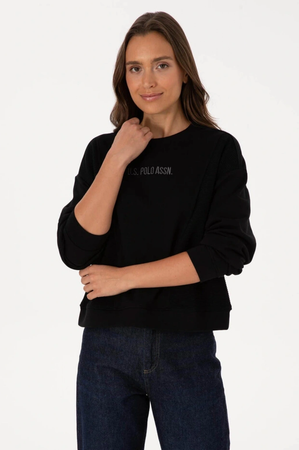 U.S. Polo Assn. Gatas Siyah Kadın Sweatshirt