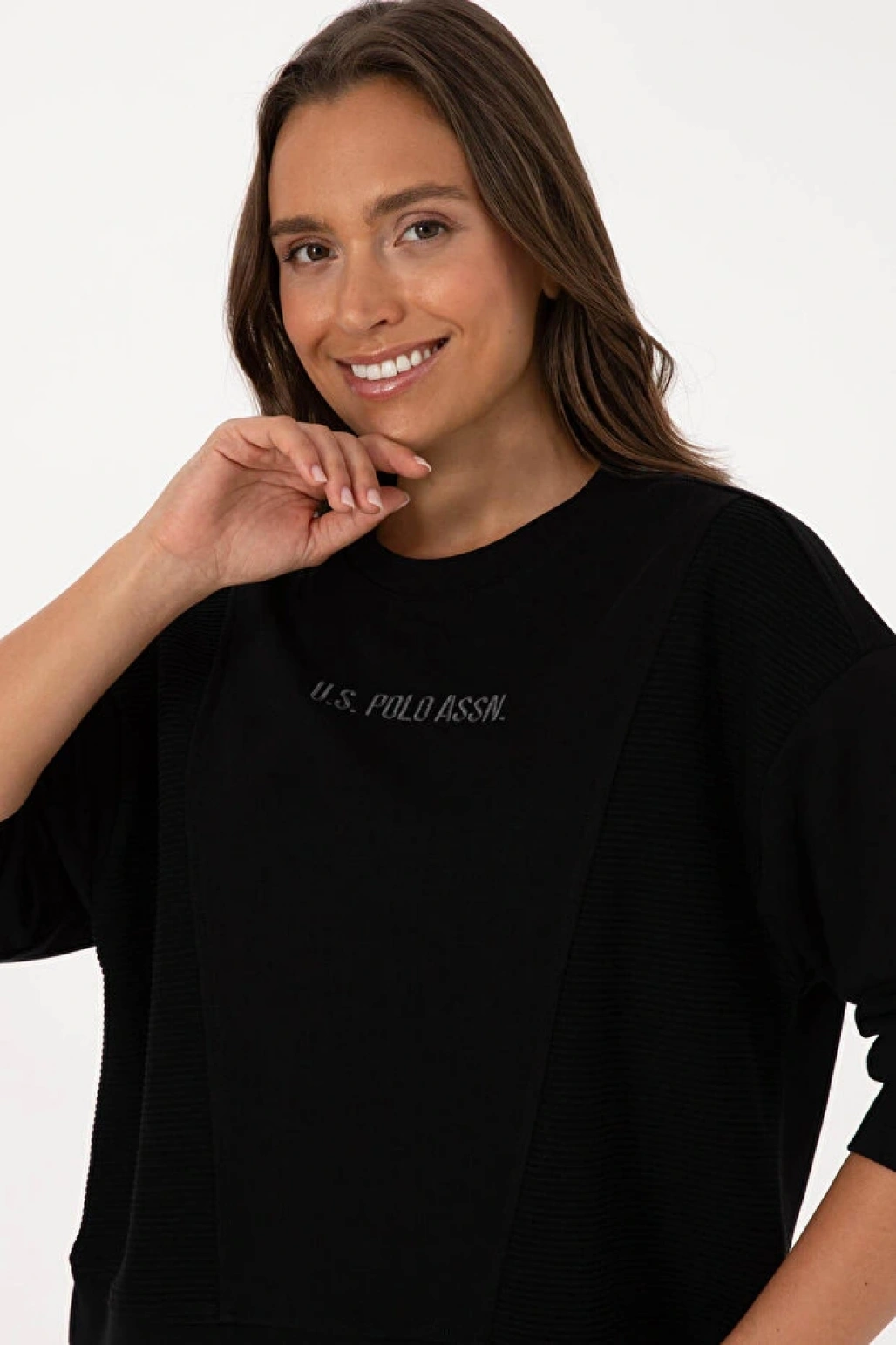 U.S. Polo Assn. Gatas Siyah Kadın Sweatshirt