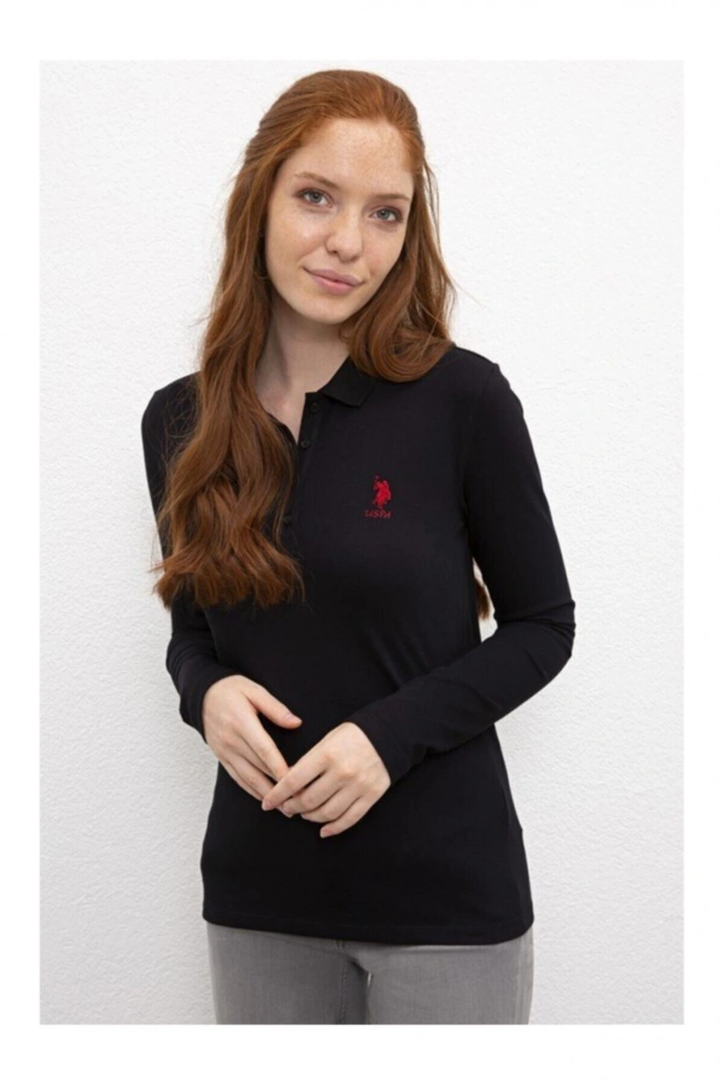 U.s Polo Assn. Kadın Siyah Basic Sweatshırt