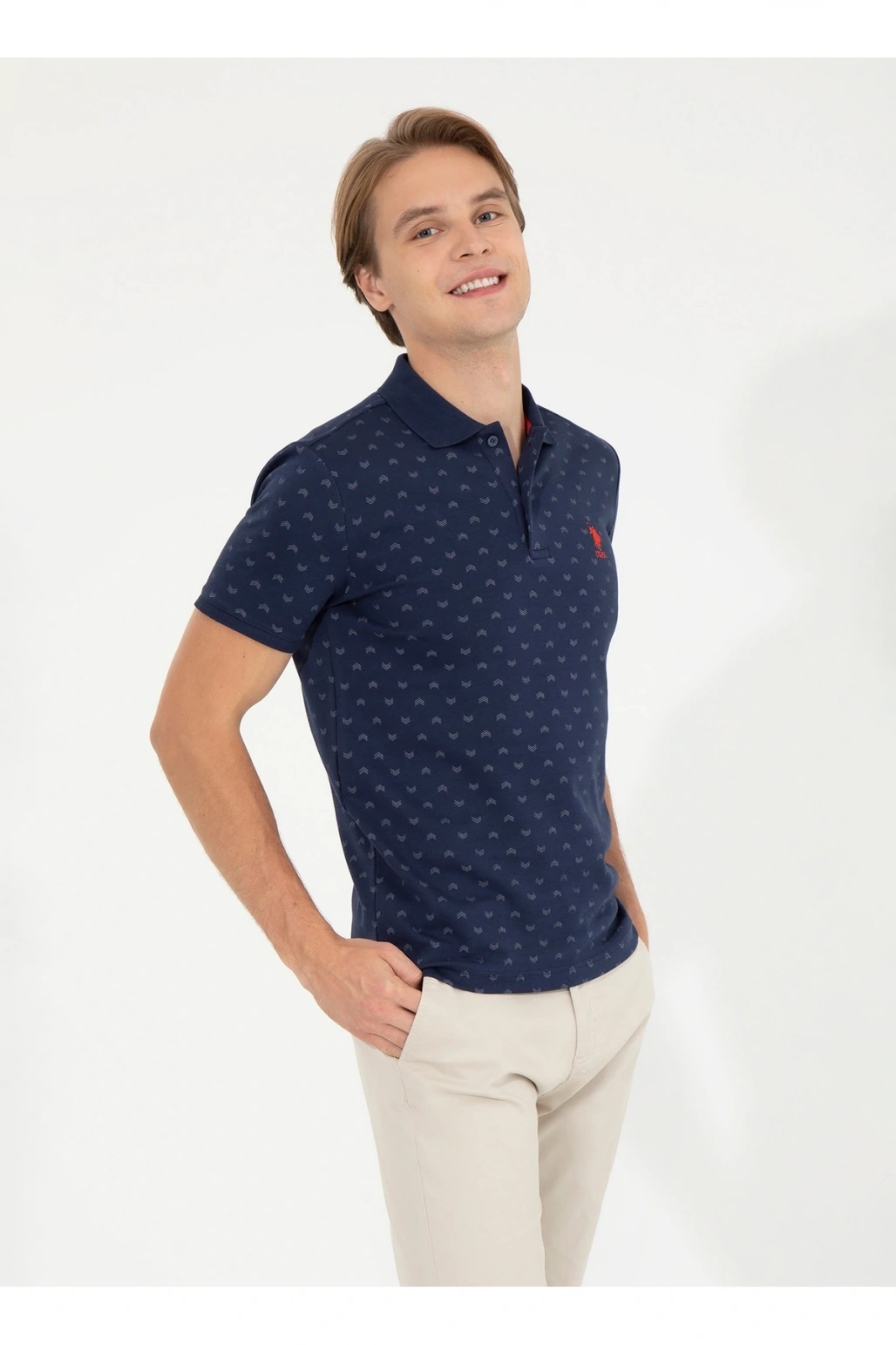 U.S. Polo Assn. Polo Yaka Lacivert Erkek T-Shirt MAGU