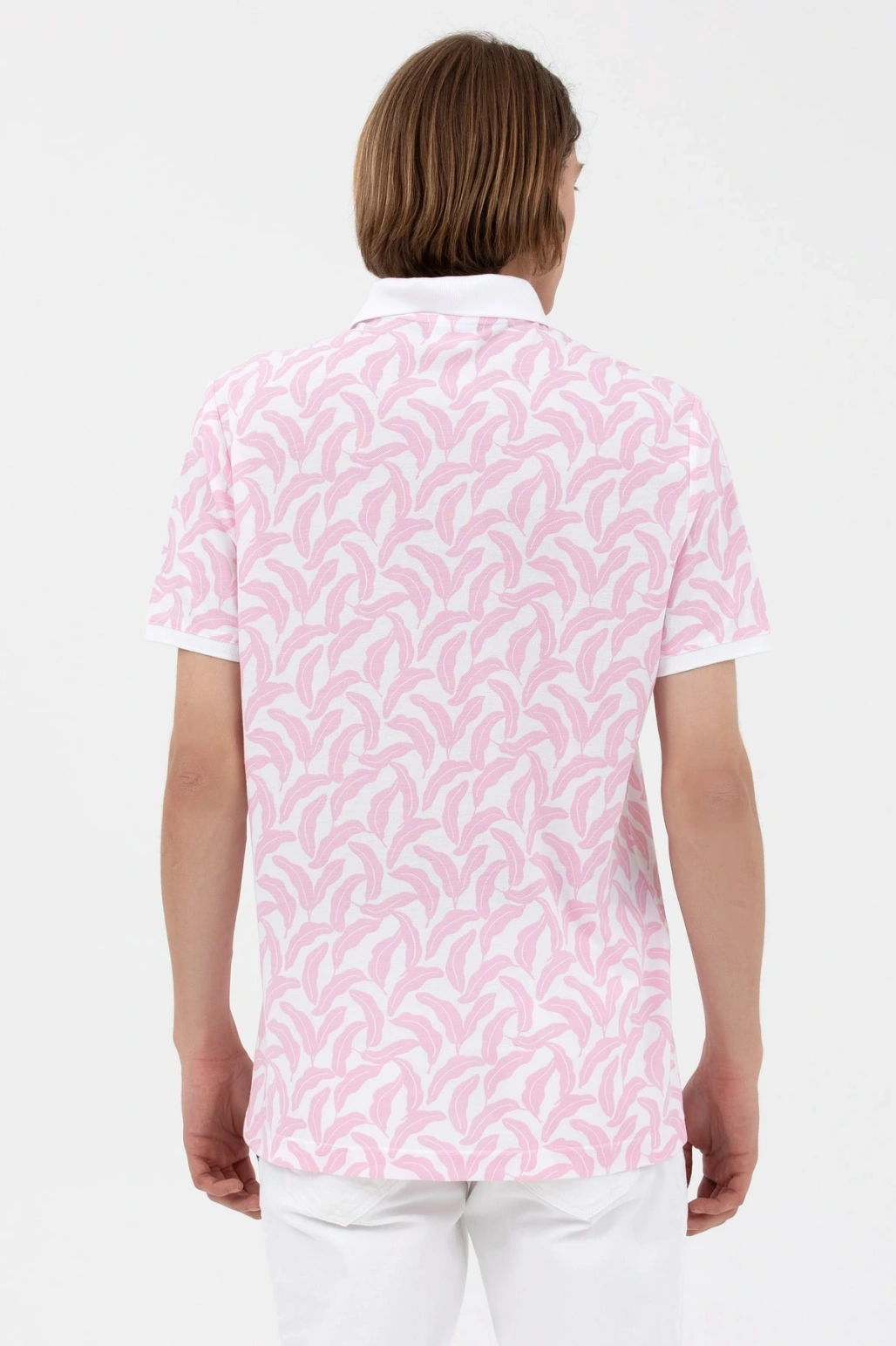 U.s Polo Assn. Polo Yaka Manolya Desenli Regular Fit T-shirt