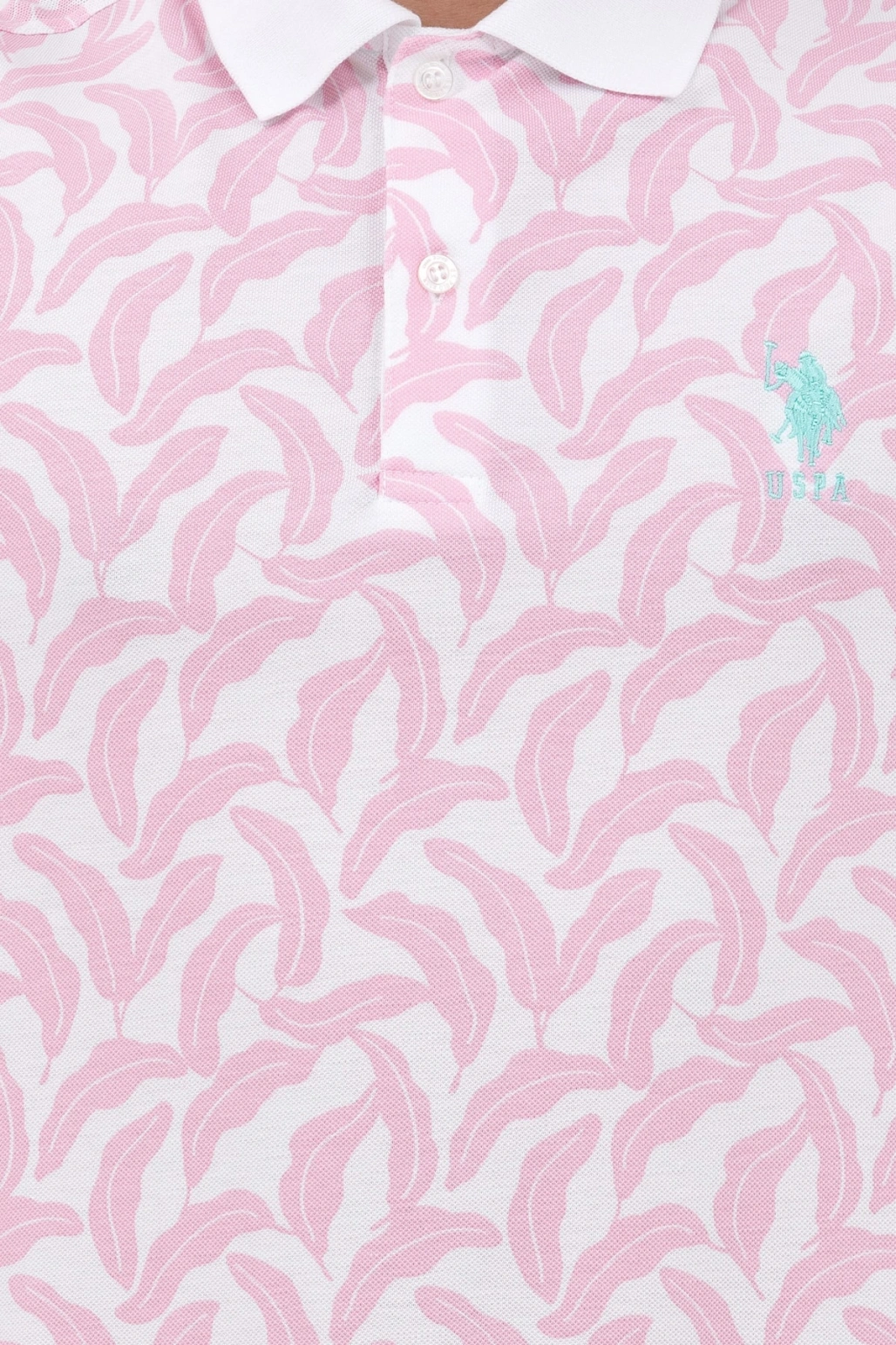 U.s Polo Assn. Polo Yaka Manolya Desenli Regular Fit T-shirt