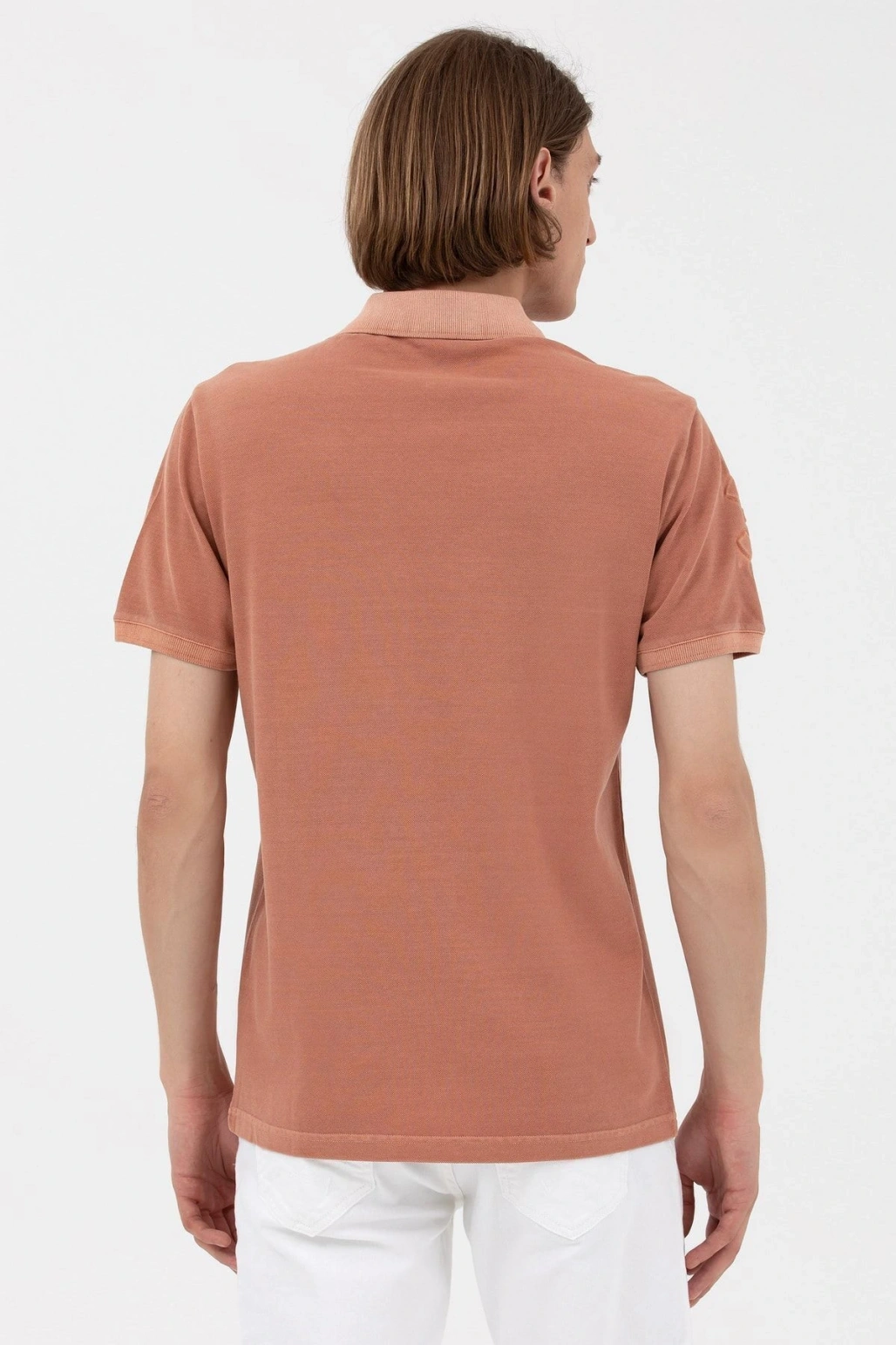 U.S. Polo Assn. Polo Yaka Regular Fit Pudra Erkek %100 Pamuk T-Shirt 1573851