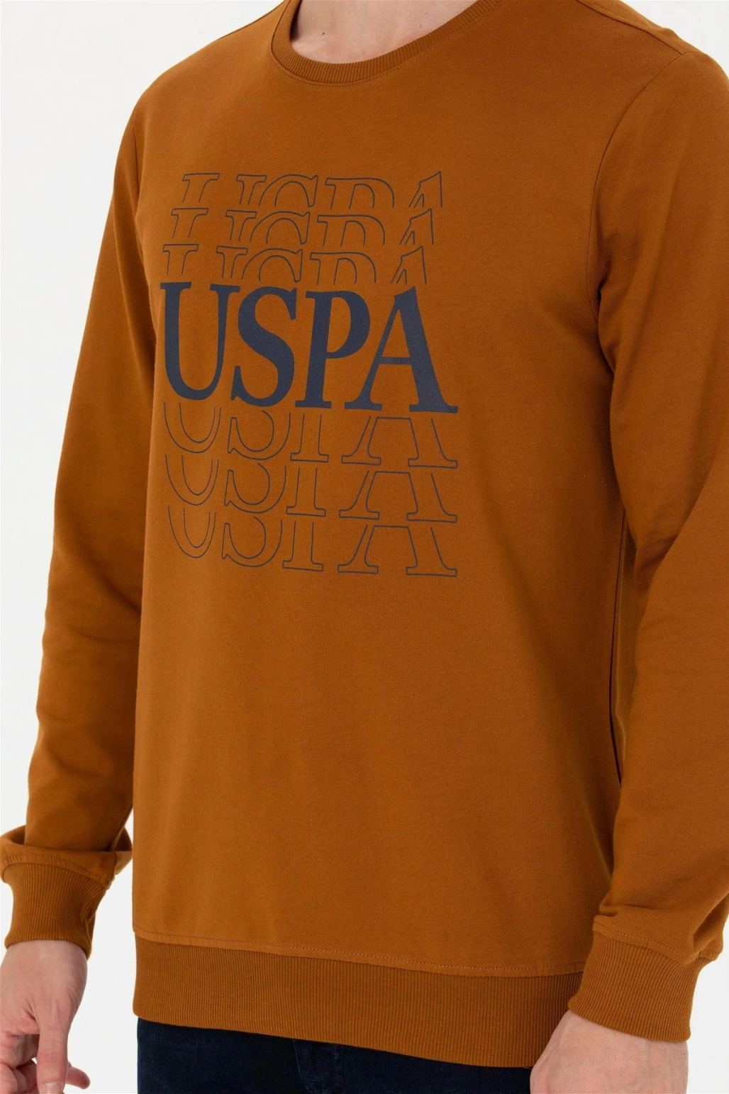 U.S. Polo Assn. U.s. Polo Assn. Erkek Kiremit Bisiklet Yaka Sweatshirt