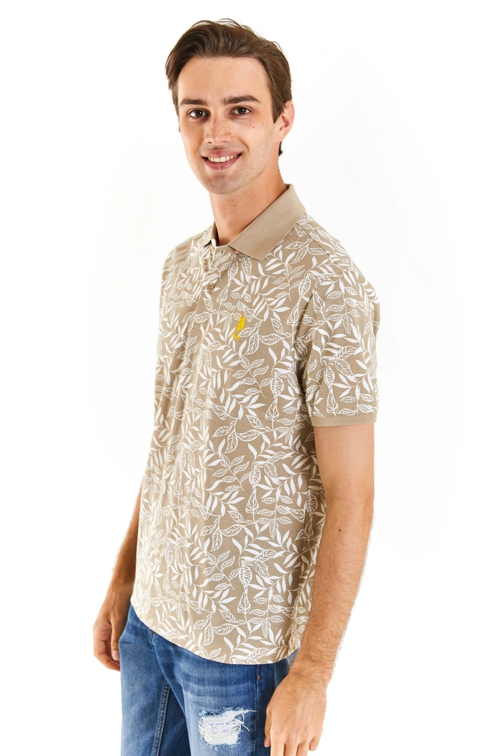 U.S. POLO ERKEK DESENLİ SPOR REGULAR FİT T-SHIRT G081SZ011.000.1826921 GETAFE