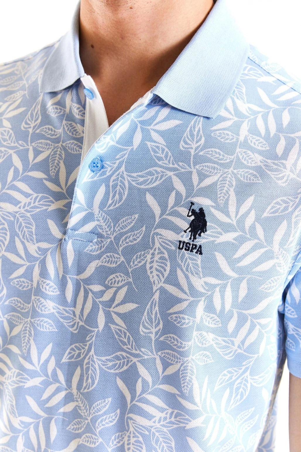 U.S. POLO ERKEK DESENLİ SPOR REGULAR FİT T-SHIRT G081SZ011.000.1826921 GETAFE