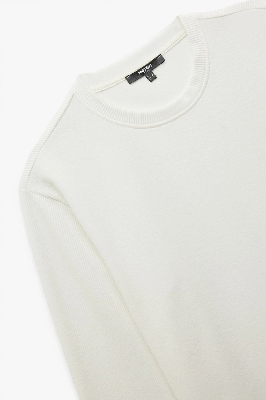 Uzun Kollu Bisiklet Yaka Basic Sweatshirt