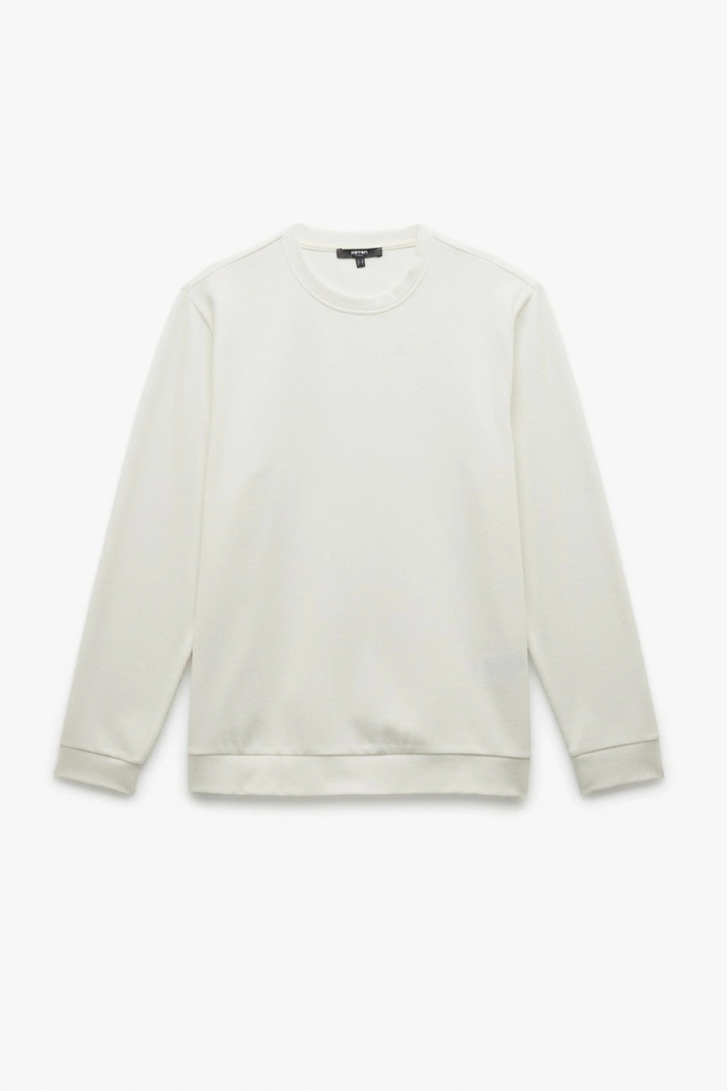 Uzun Kollu Bisiklet Yaka Basic Sweatshirt