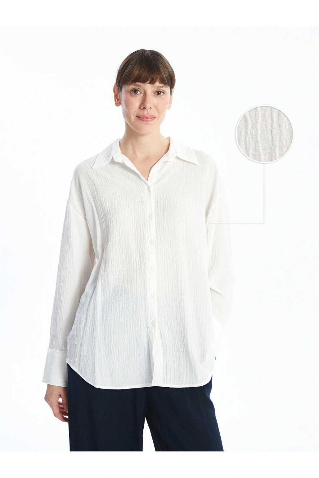 Uzun Kollu Kadın Gömlek Tunik