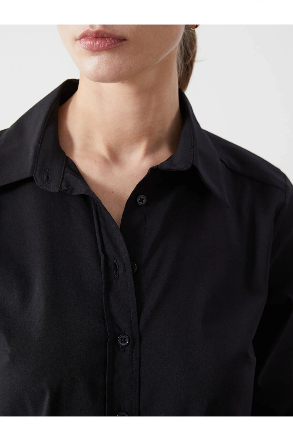 Uzun Kollu Poplin Kadin Gomlek - S5FM49Z8