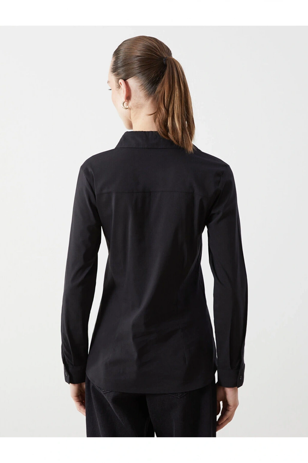 Uzun Kollu Poplin Kadin Gomlek - S5FM49Z8