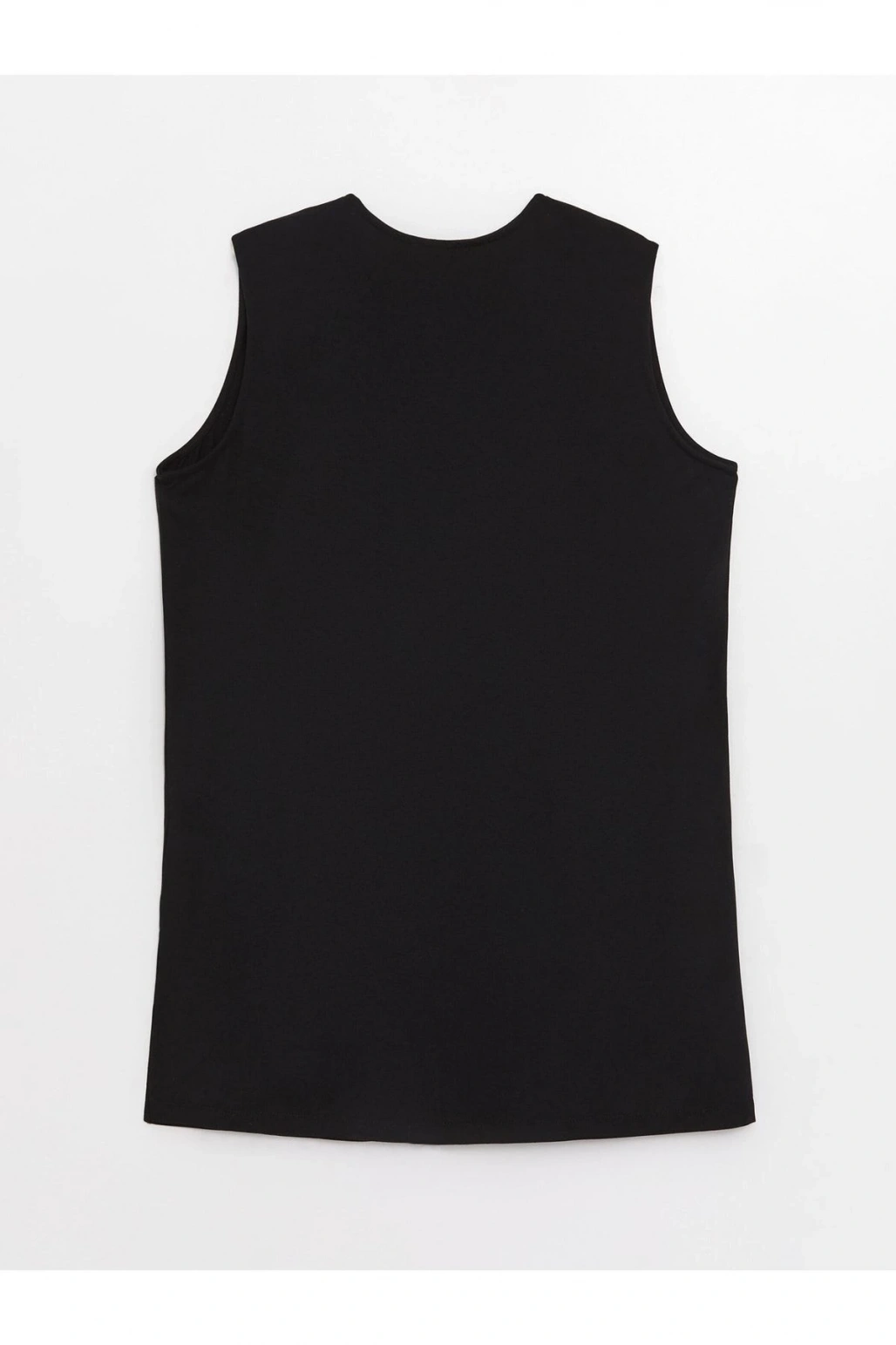 V Yaka Düz Interlok Kadın Yelek