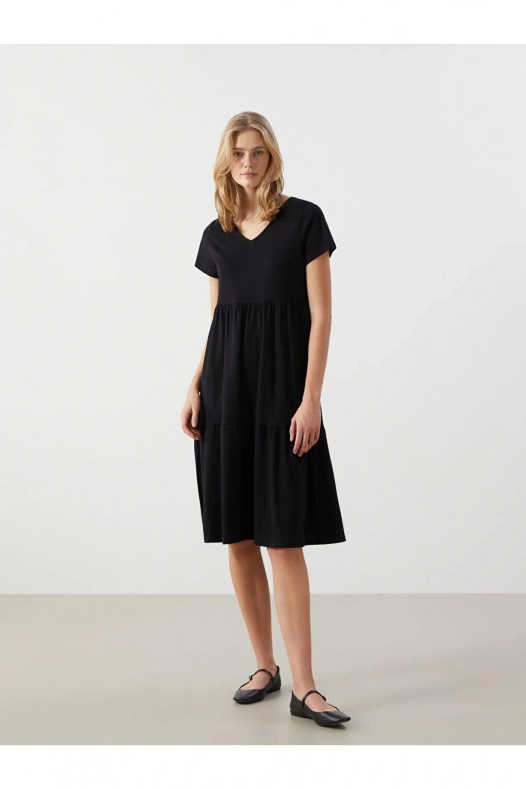 V Yaka Kadın Elbise (S5)