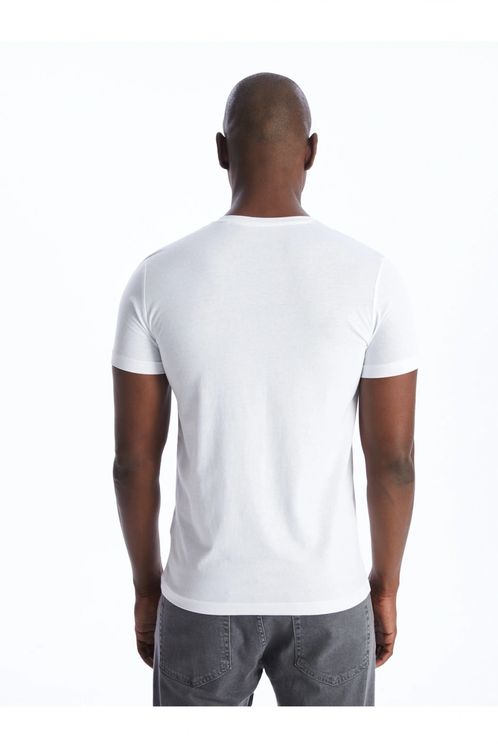 V Yaka Kısa Kollu Erkek Tişört