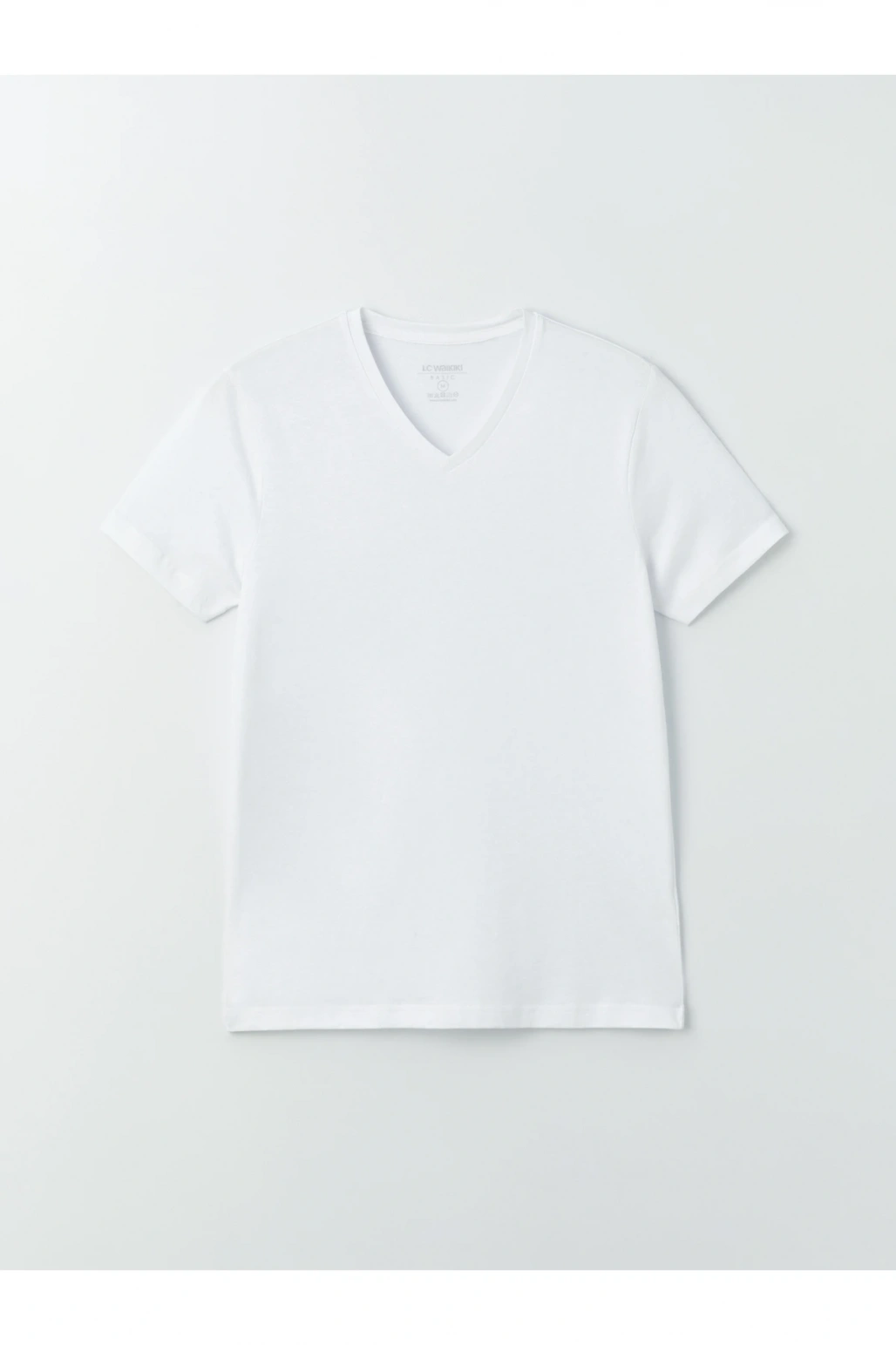 V Yaka Kısa Kollu Erkek Tişört