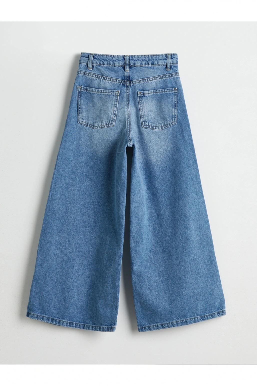 Wideleg Taşlı Kız Çocuk Jean Pantolon