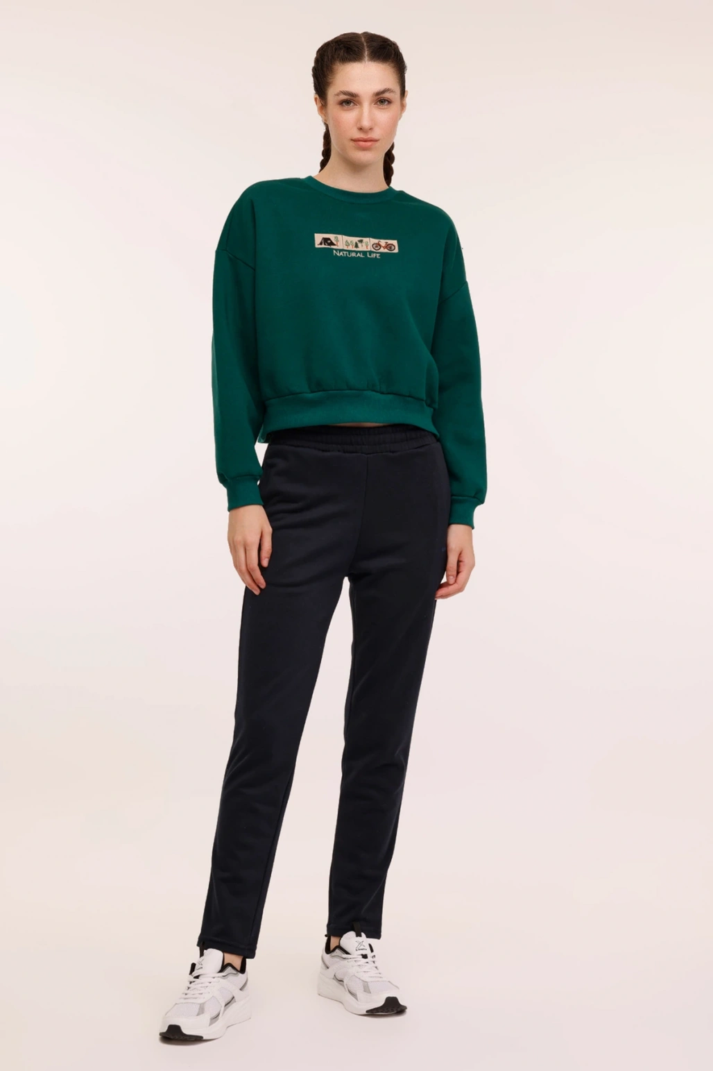 WL HOLLY 16BT102 4PR Yeşil Kadın Sweatshirt