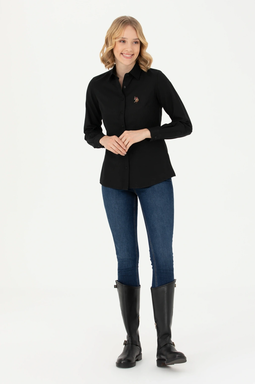 Woxcolor023k Us Polo Assn Kadın Gömlek 1677163 Siyah