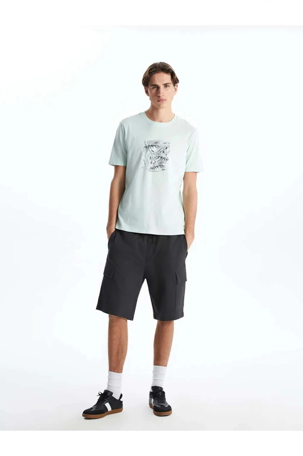 XSIDE Antrasit Slim Fit Erkek Kargo Şort