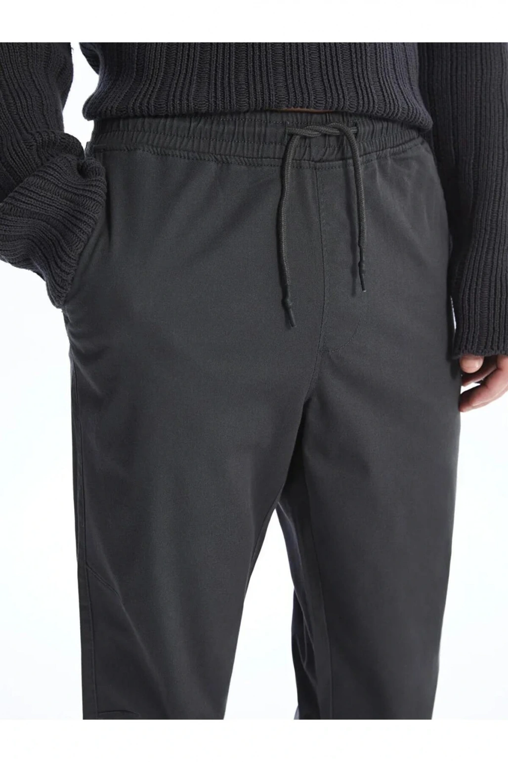 XSIDE Antrasit Standart Kalıp Gabardin Erkek Jogger Pantolon