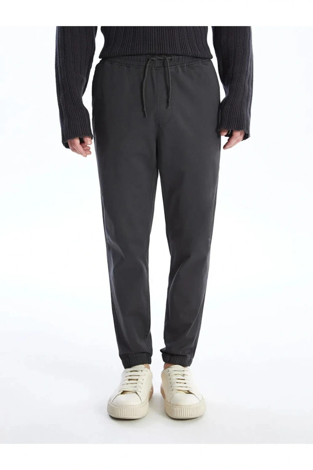 XSIDE Antrasit Standart Kalıp Gabardin Erkek Jogger Pantolon