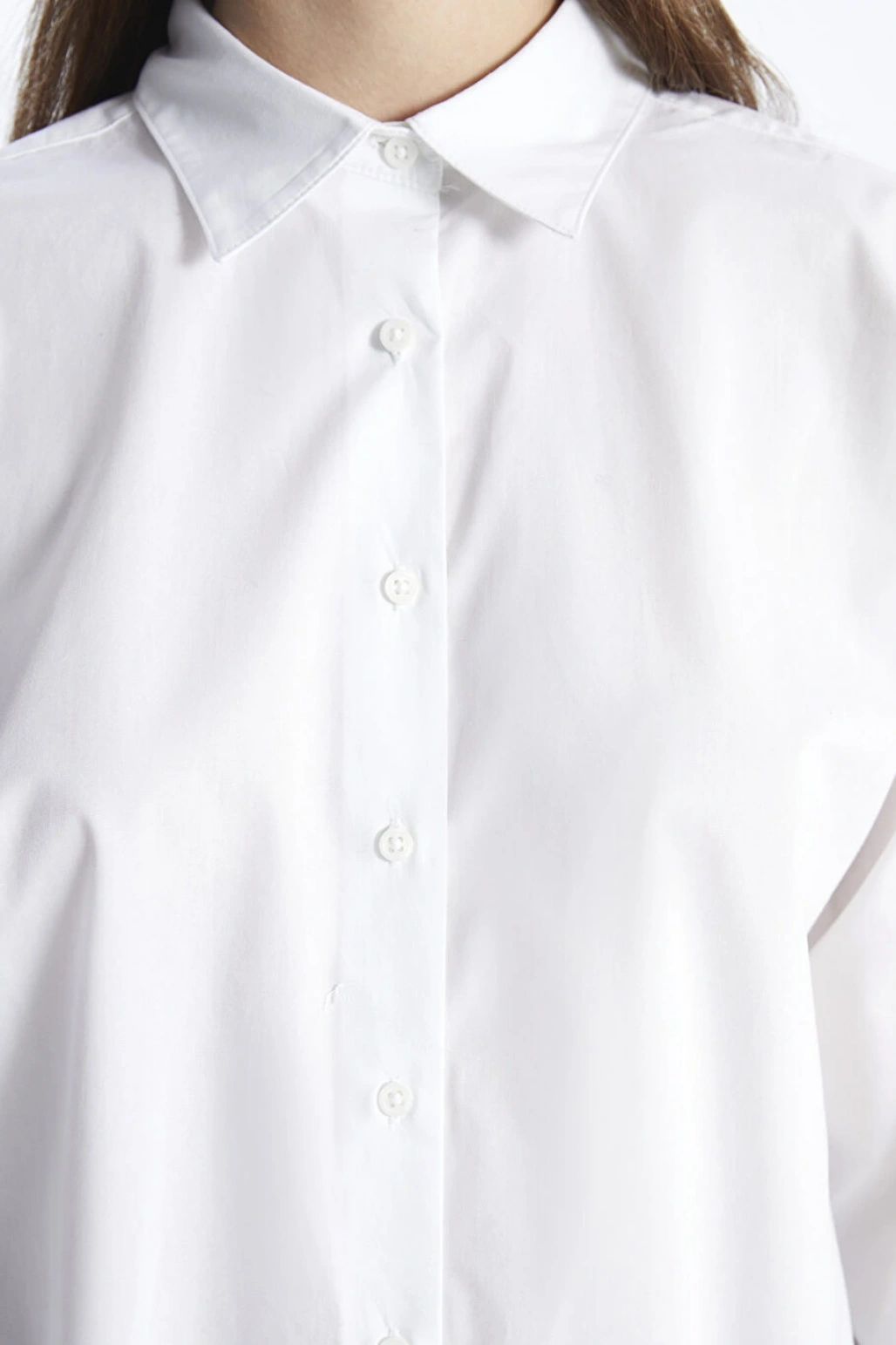 XSIDE Beyaz Poplin Kadın Gömlek