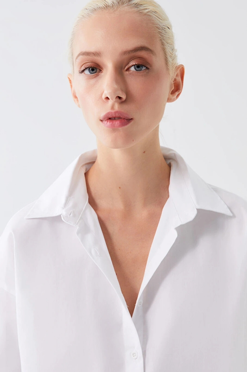 XSIDE Beyaz Poplin Kadın Gömlek