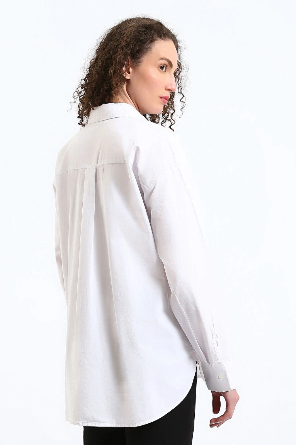 XSIDE Beyaz Poplin Kadın Gömlek