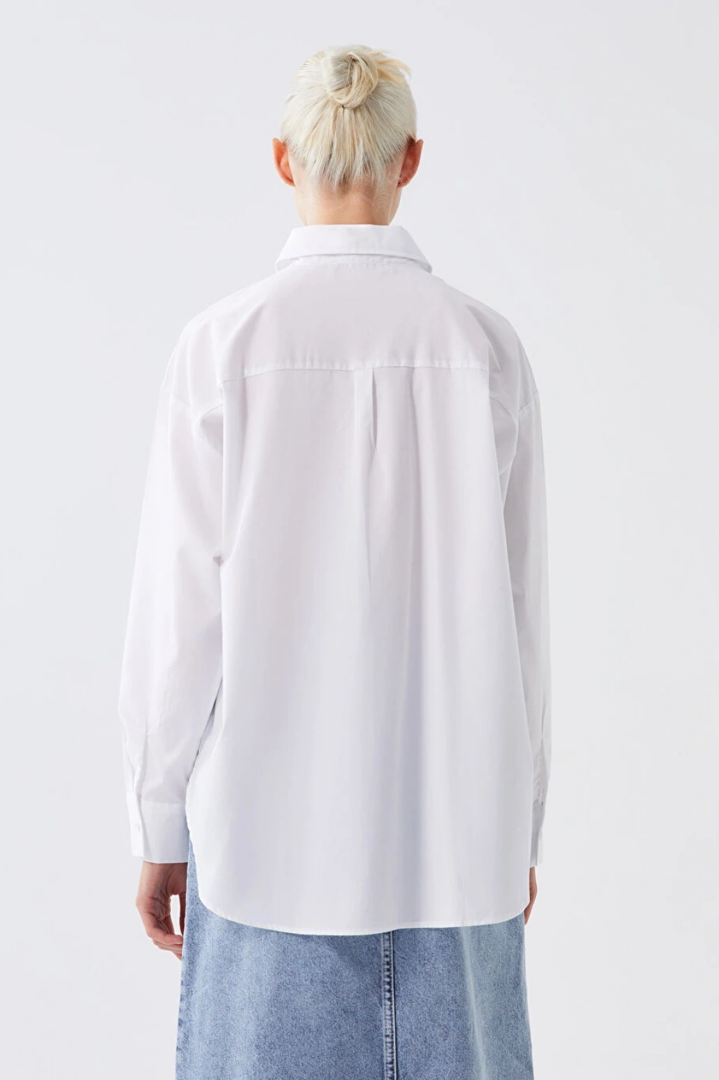 XSIDE Beyaz Poplin Kadın Gömlek