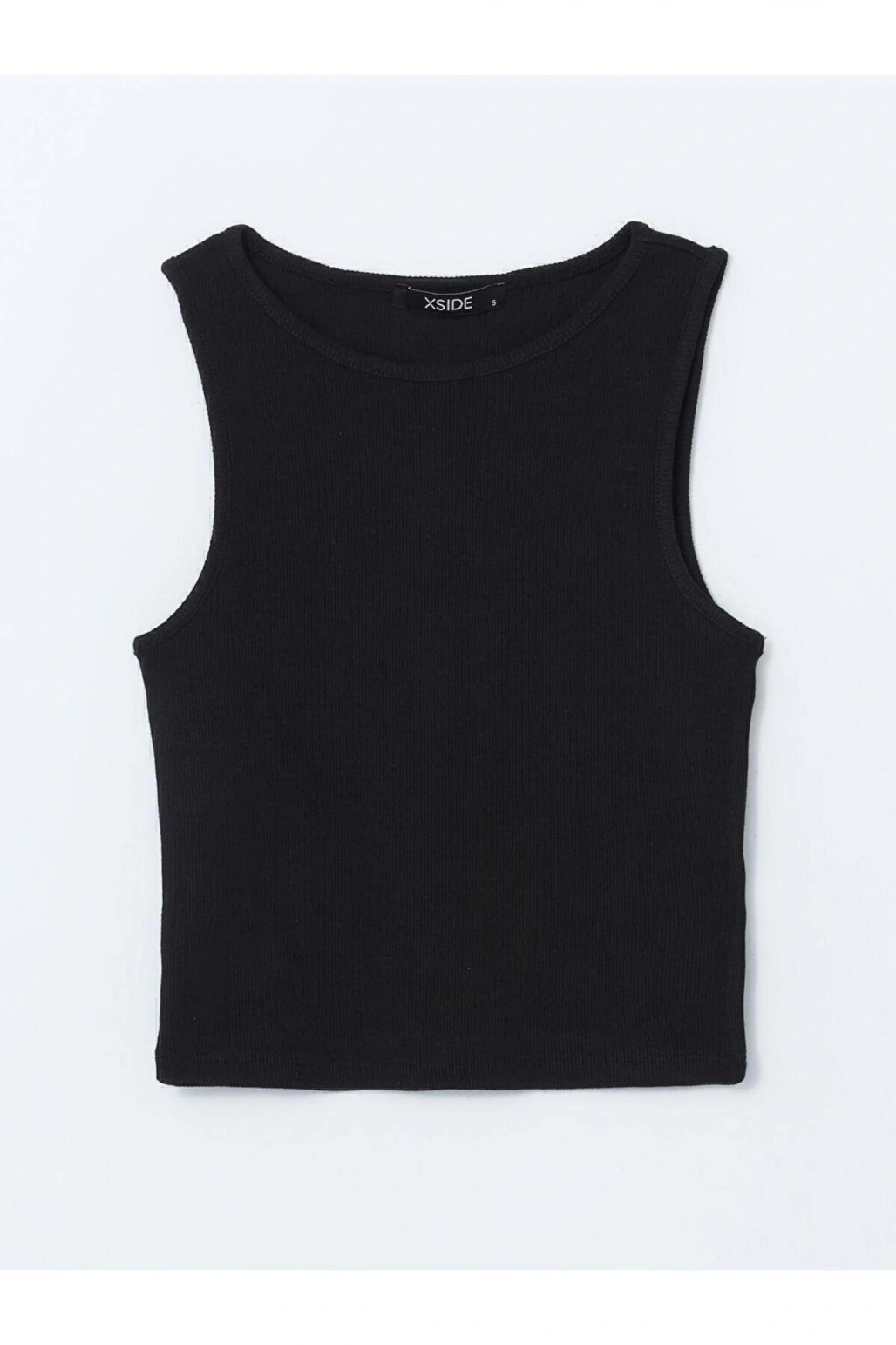 XSIDE Bisiklet Yaka Dokulu Kadın Crop