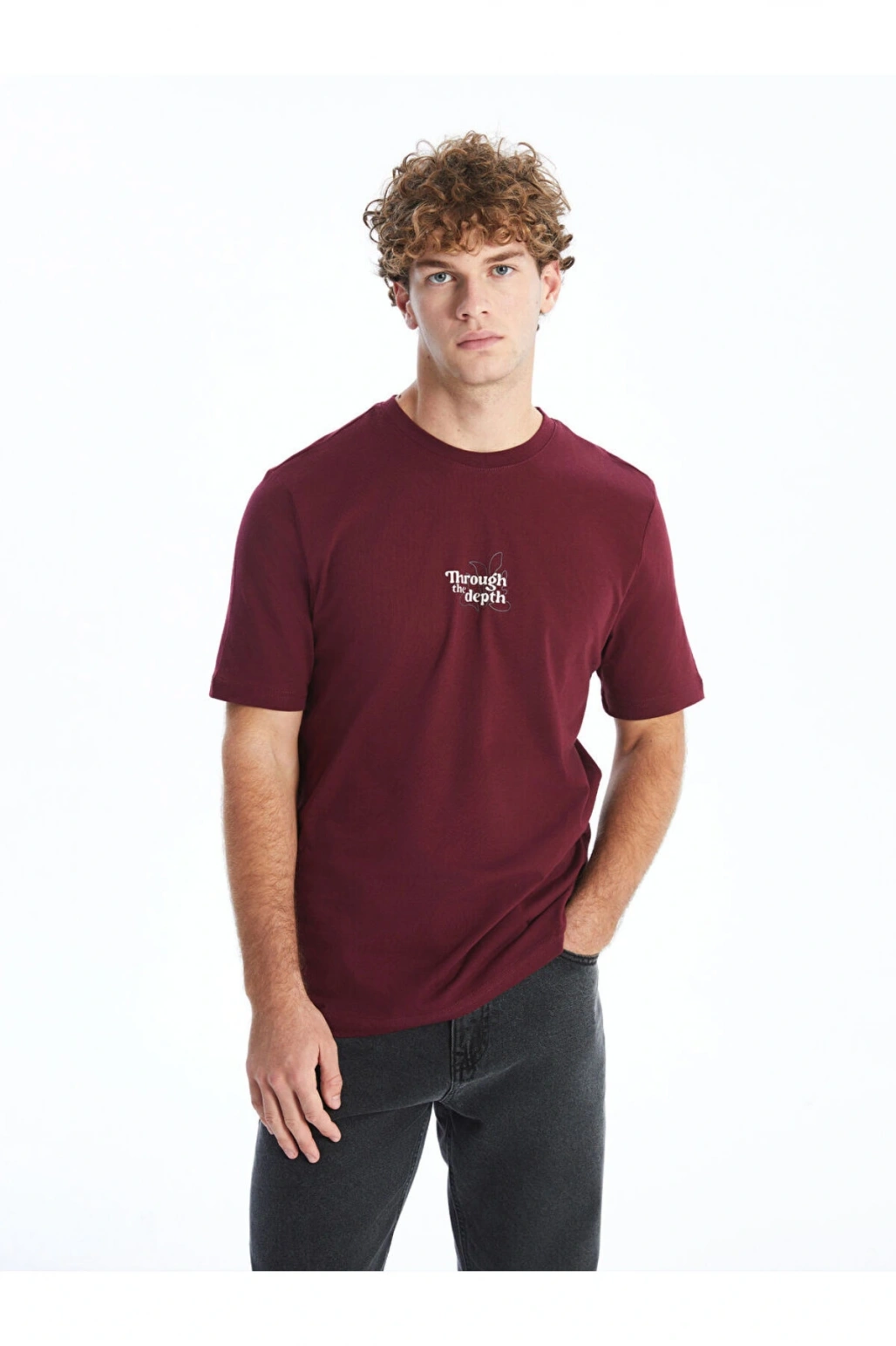 XSIDE Bisiklet Yaka Kısa Kollu Baskılı Penye Erkek Tişört