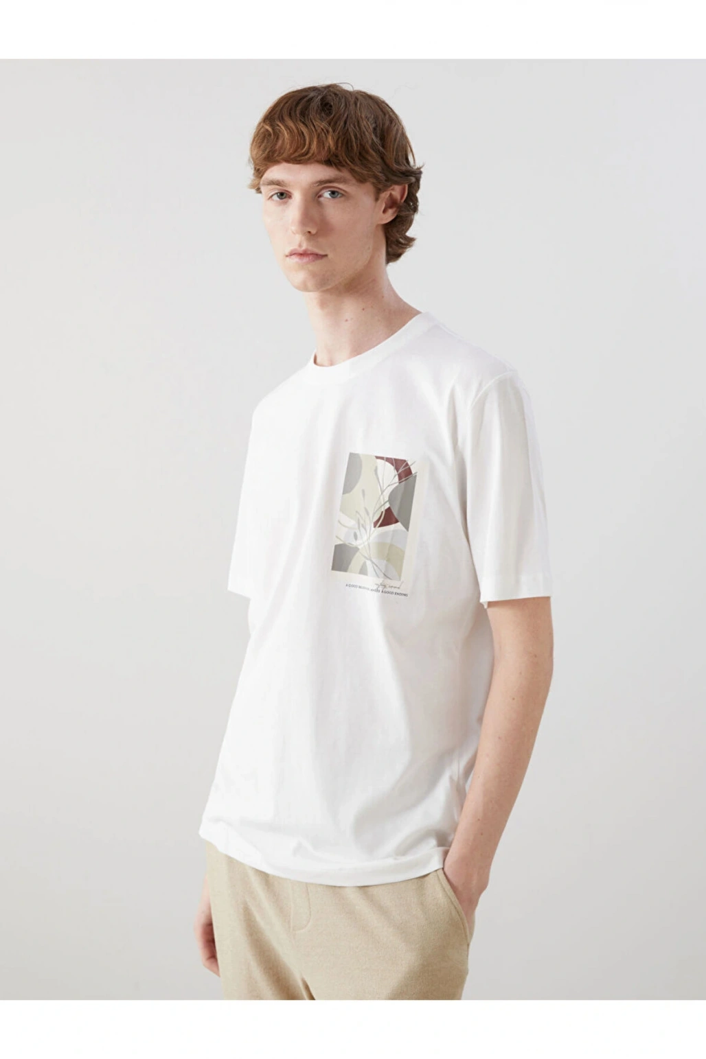 XSIDE Bisiklet Yaka Kısa Kollu Baskılı Penye Erkek Tişört