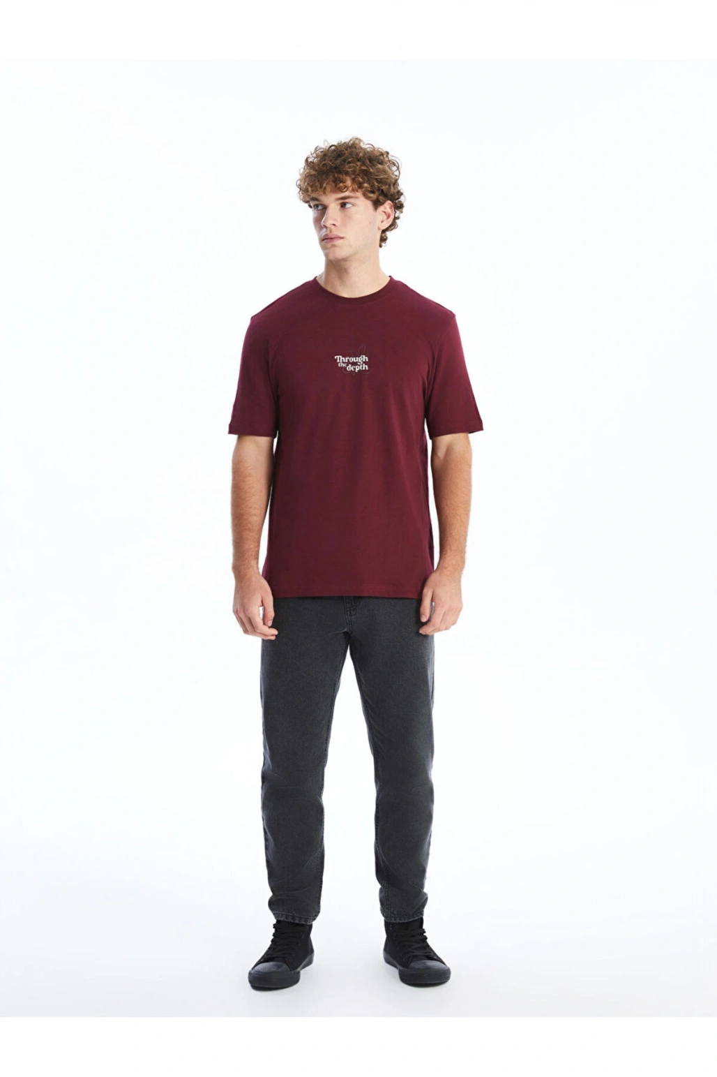 XSIDE Bisiklet Yaka Kısa Kollu Baskılı Penye Erkek Tişört