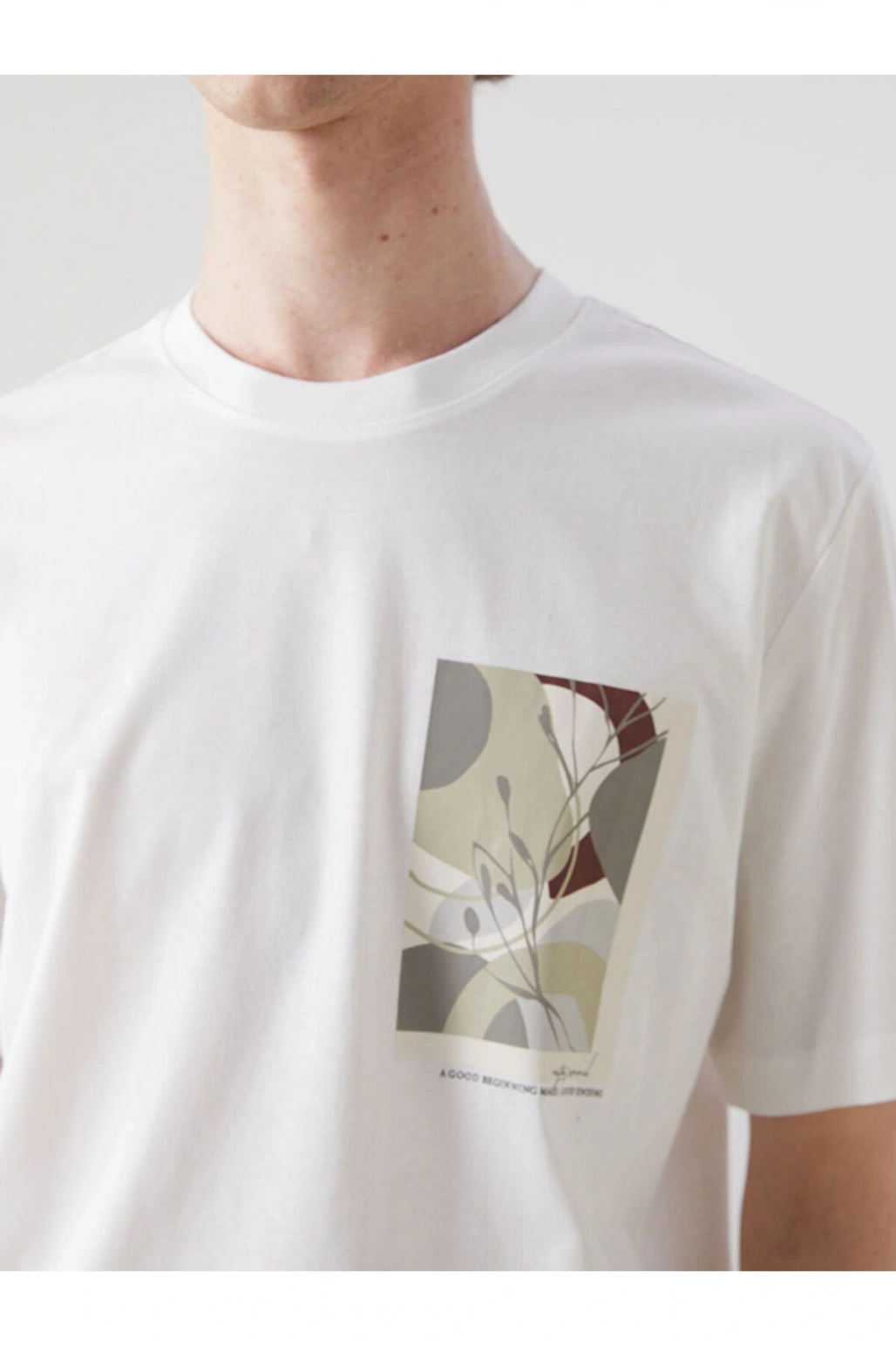 XSIDE Bisiklet Yaka Kısa Kollu Baskılı Penye Erkek Tişört