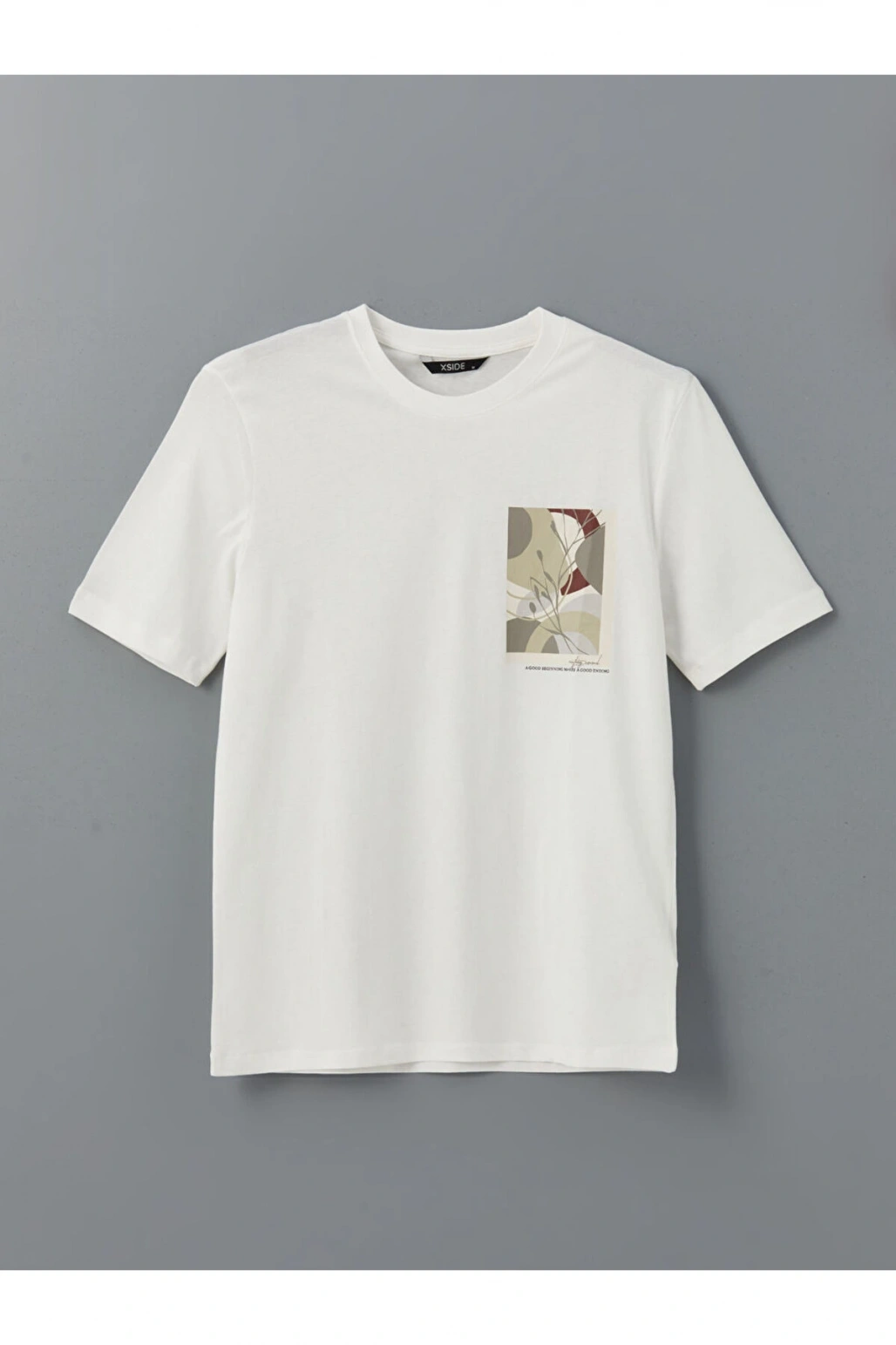 XSIDE Bisiklet Yaka Kısa Kollu Baskılı Penye Erkek Tişört