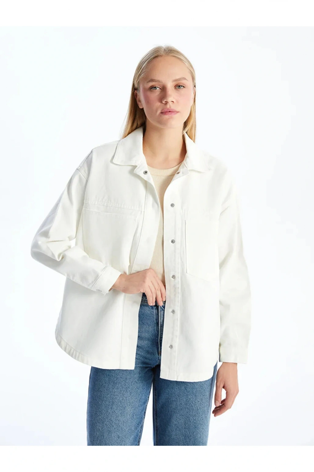 XSIDE  Gömlek Yaka Kadın Jean Ceket