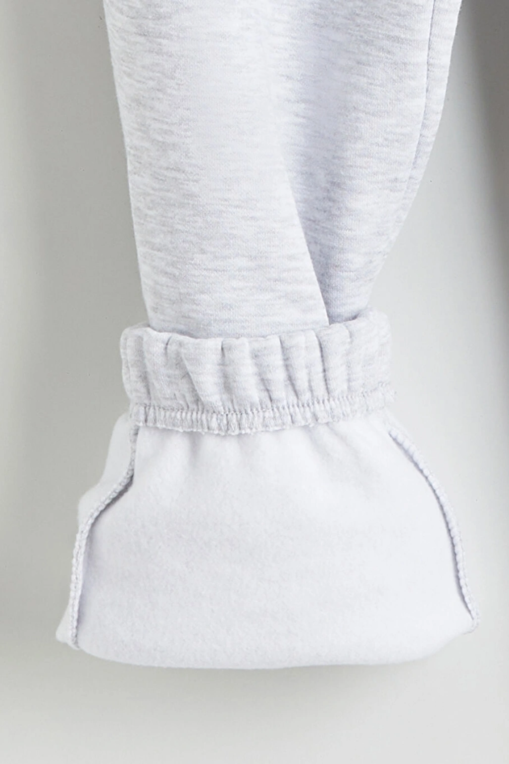 XSIDE Gri Beli Lastikli Kadın Kalın Jogger Eşofman Altı