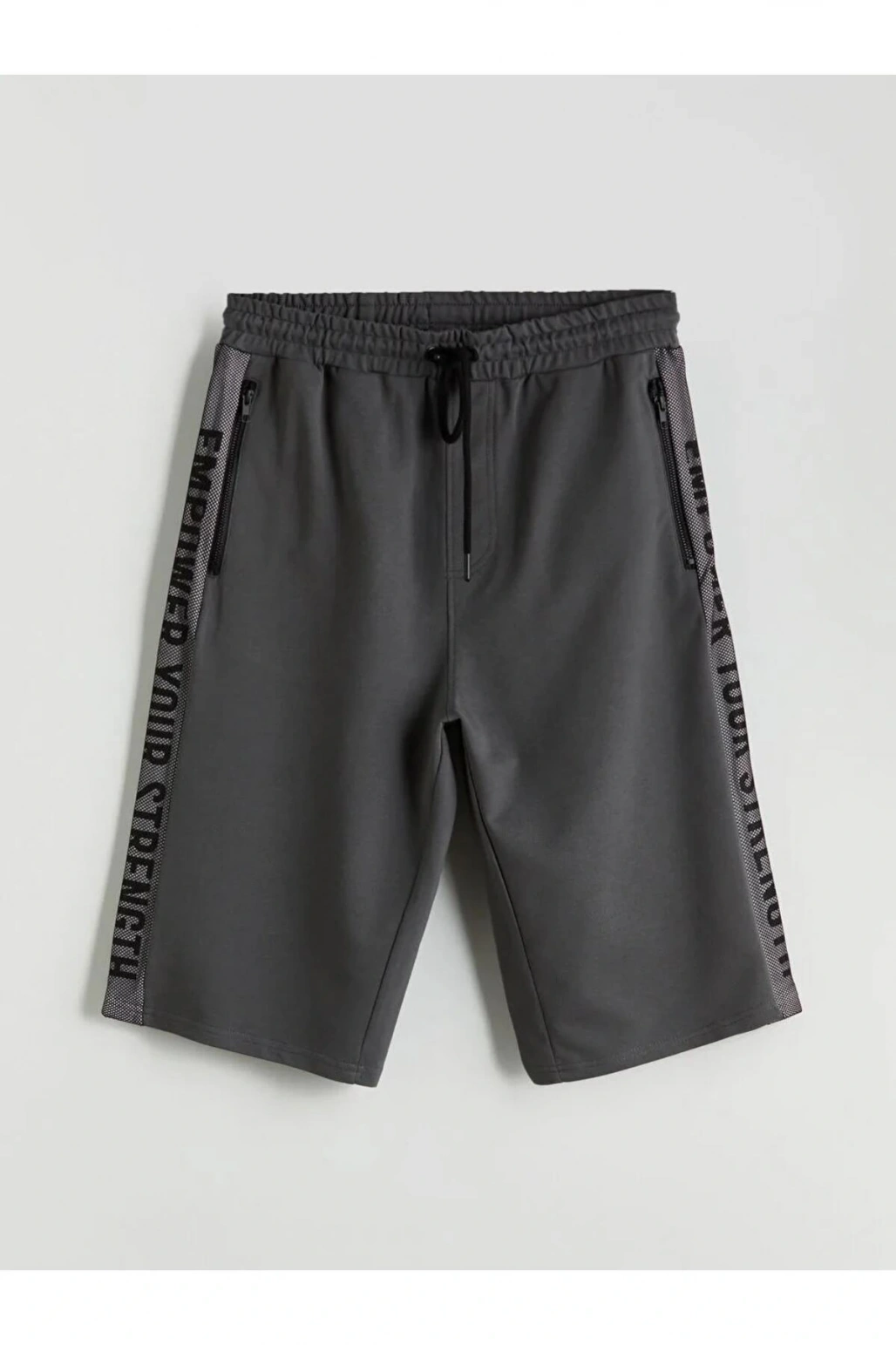 XSIDE Gri Standart Kalıp Baskılı Erkek Şort