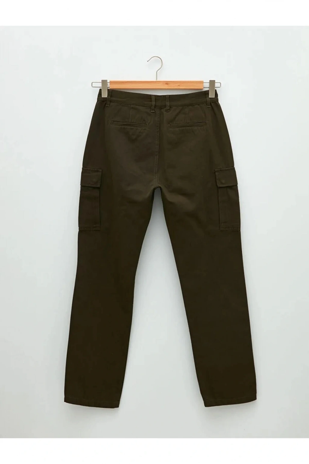 XSIDE Haki Standart Kalıp Gabardin Erkek Kargo Pantolon