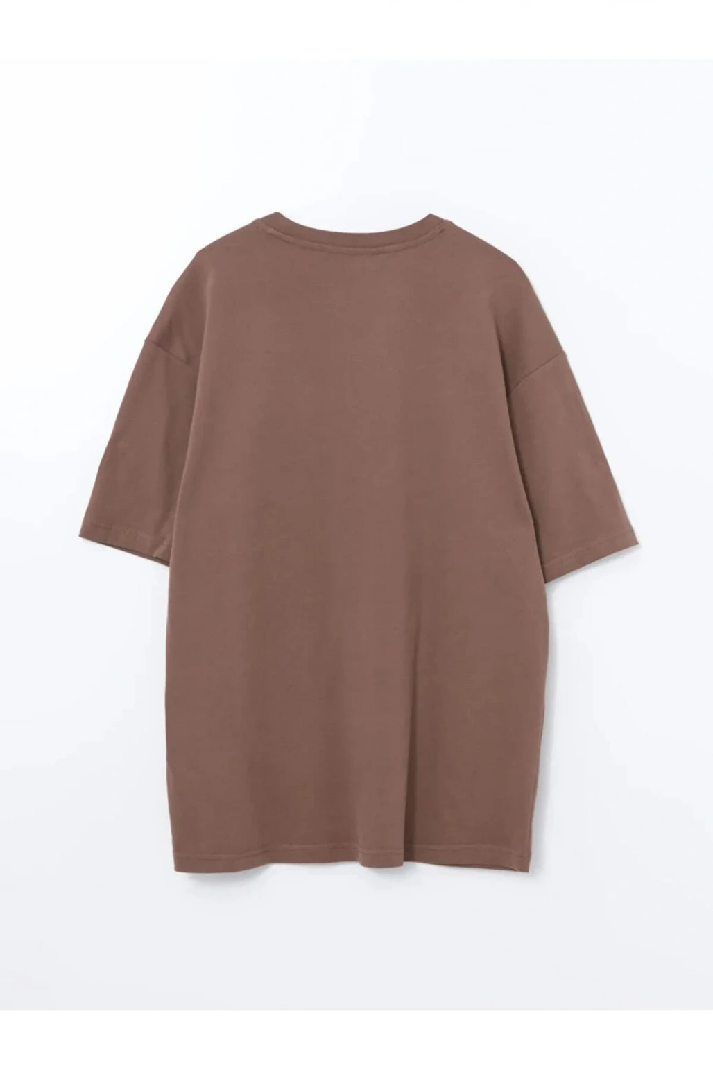 XSIDE Kahverengi Bisiklet Yaka Kısa Kollu Penye Erkek Tişört